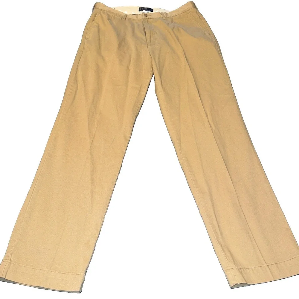 Polo Ralph Lauren Mens Classic Tan Khaki Chino Pants Cotton 38x34